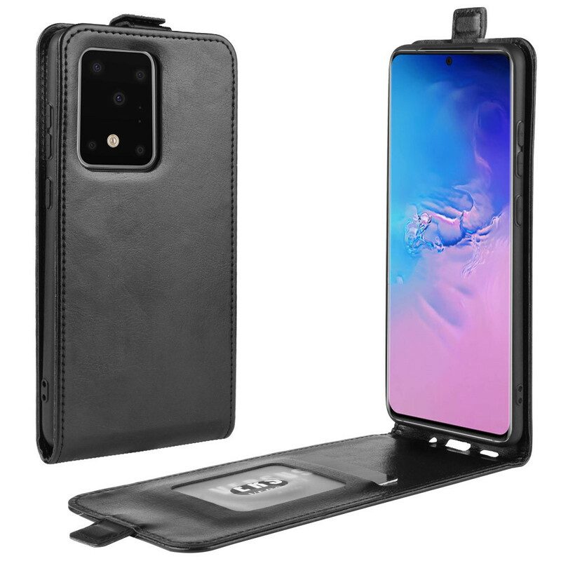 Lederhüllen Für Samsung Galaxy S20 Ultra Flip Case Faltender Ledereffekt