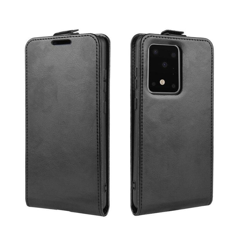 Lederhüllen Für Samsung Galaxy S20 Ultra Flip Case Faltender Ledereffekt