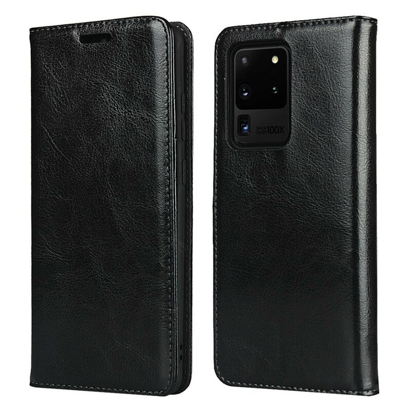 Schutzhülle Für Samsung Galaxy S20 Ultra Flip Case Echtes Leder