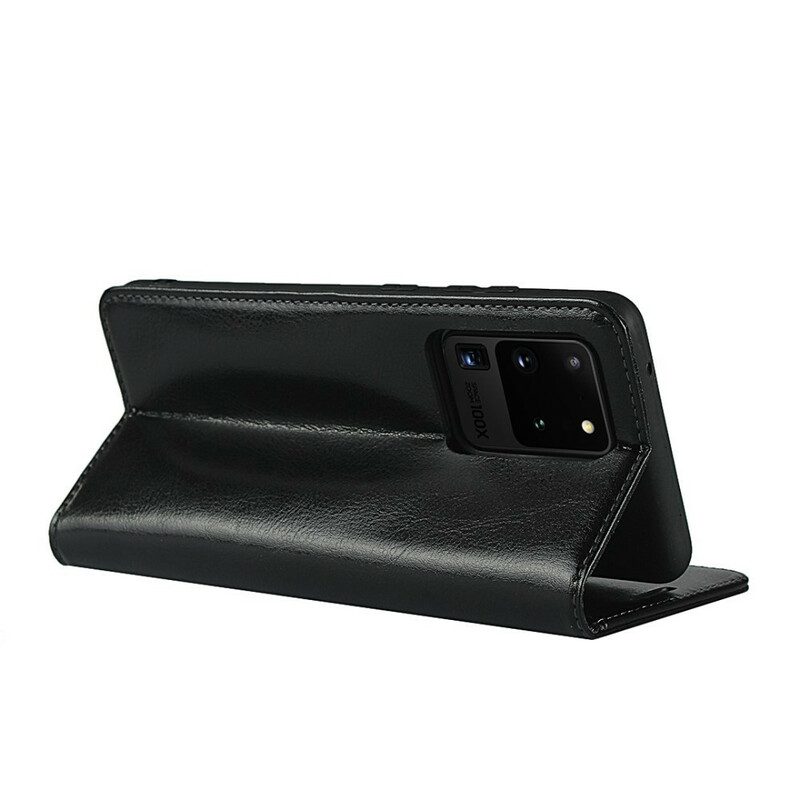 Schutzhülle Für Samsung Galaxy S20 Ultra Flip Case Echtes Leder