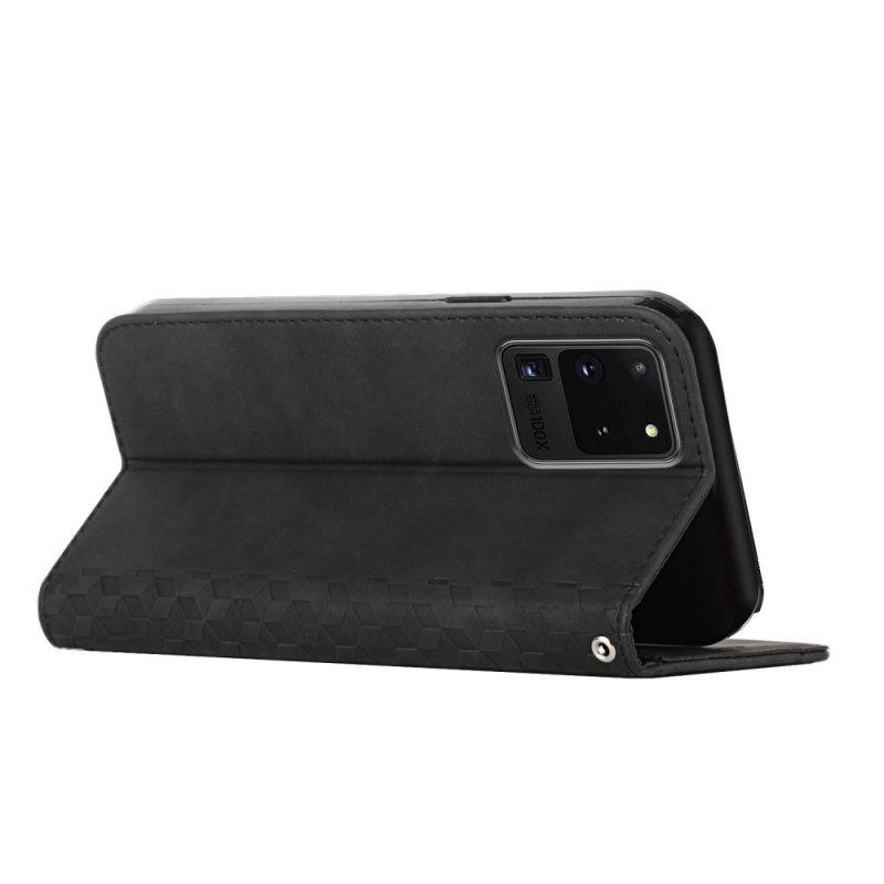 Schutzhülle Für Samsung Galaxy S20 Ultra Flip Case Geo-ledereffekt