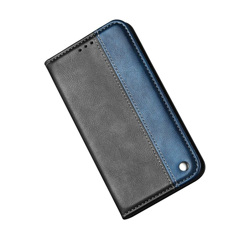 Schutzhülle Für Samsung Galaxy S20 Ultra Flip Case Zweifarbiger Ledereffekt