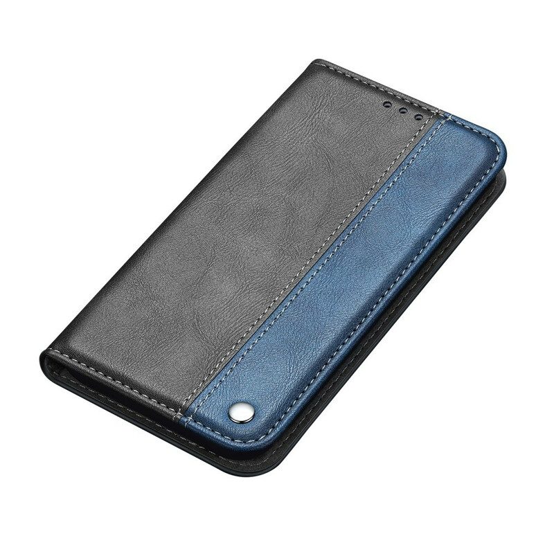 Schutzhülle Für Samsung Galaxy S20 Ultra Flip Case Zweifarbiger Ledereffekt