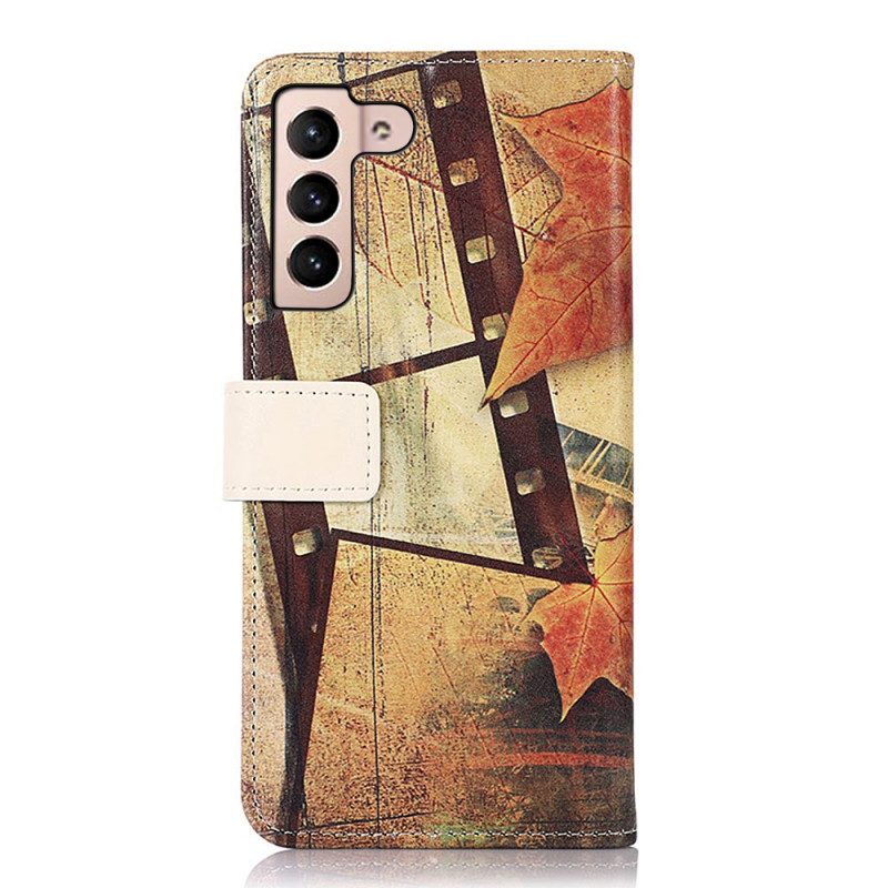 Flip Case Für Samsung Galaxy S22 5G Eiffelturm Im Herbst