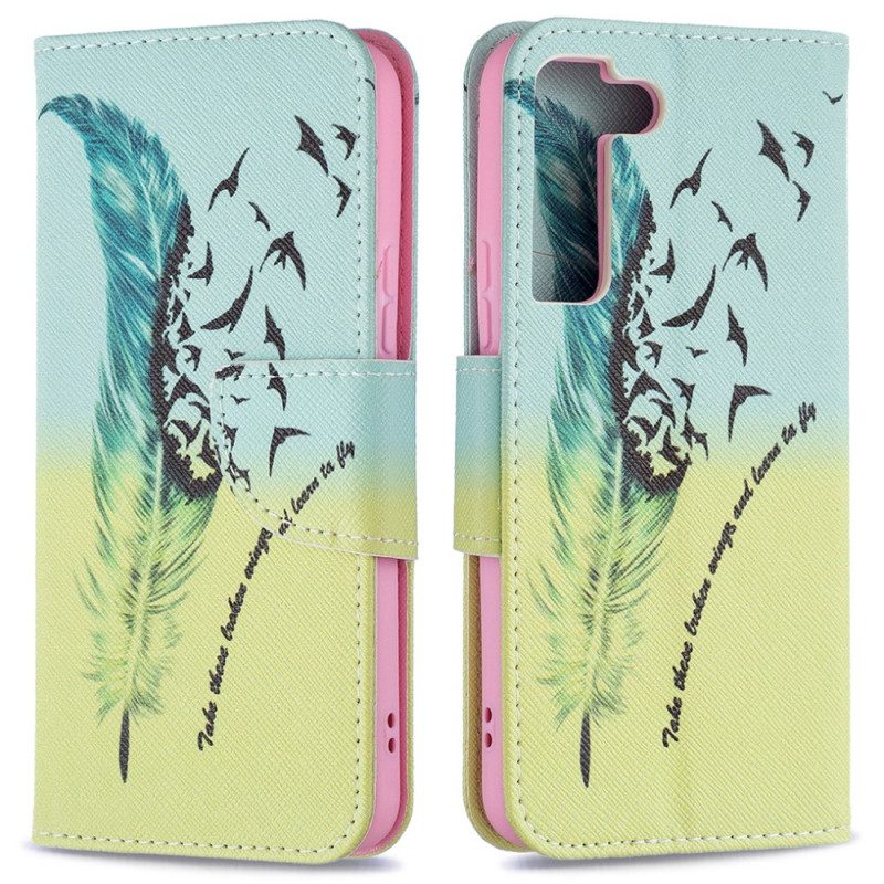 Flip Case Für Samsung Galaxy S22 5G Fliegen Lernen