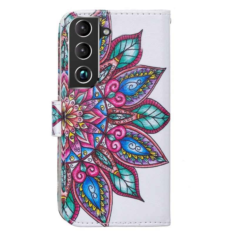 Flip Case Für Samsung Galaxy S22 5G Gezeichnetes Mandala