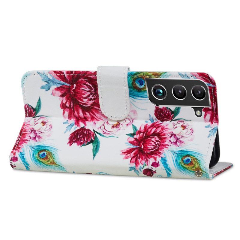 Flip Case Für Samsung Galaxy S22 5G Intensive Blumen