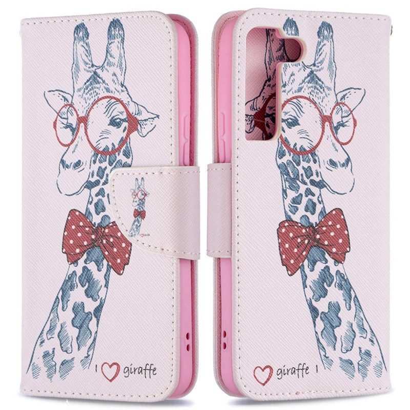 Flip Case Für Samsung Galaxy S22 5G Kluge Giraffe