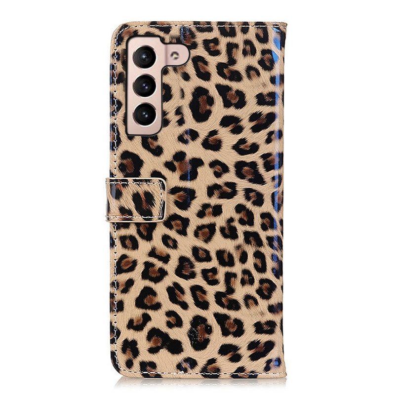 Flip Case Für Samsung Galaxy S22 5G Leopard