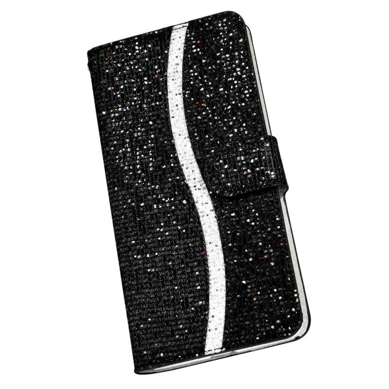 Flip Case Für Samsung Galaxy S22 5G Pailletten-s-design