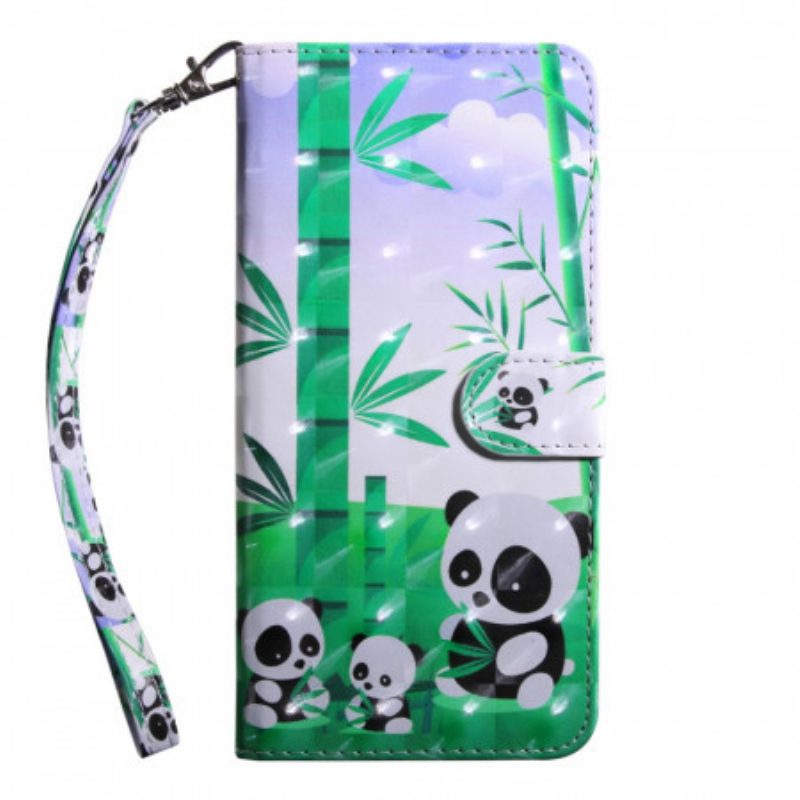 Flip Case Für Samsung Galaxy S22 5G Panda-familie