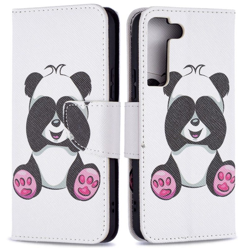 Flip Case Für Samsung Galaxy S22 5G Panda-spaß