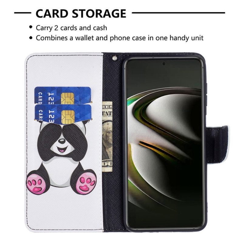 Flip Case Für Samsung Galaxy S22 5G Panda-spaß