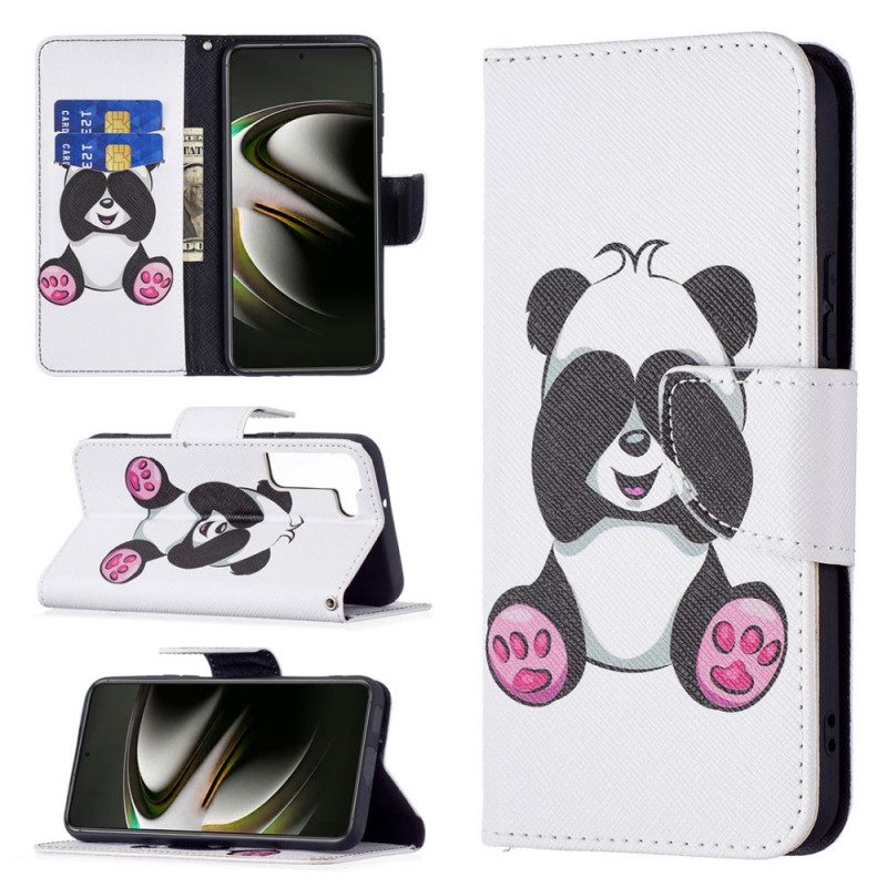 Flip Case Für Samsung Galaxy S22 5G Panda-spaß