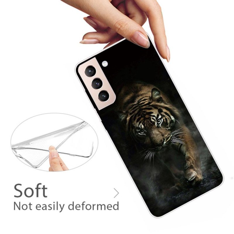 Handyhülle Für Samsung Galaxy S22 5G Flexibler Tiger