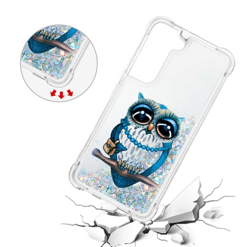 Handyhülle Für Samsung Galaxy S22 5G Miss Owl Pailletten