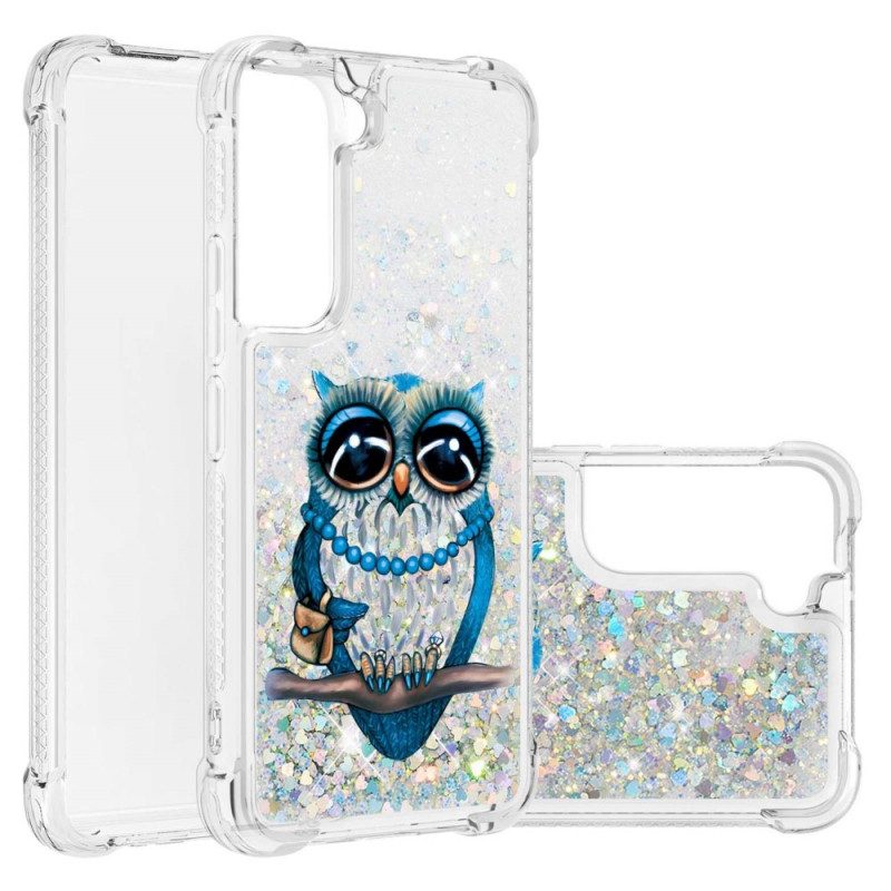 Handyhülle Für Samsung Galaxy S22 5G Miss Owl Pailletten