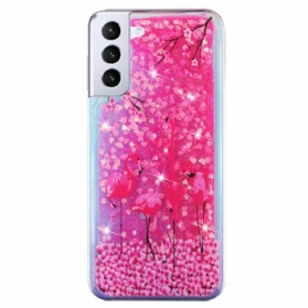 Hülle Für Samsung Galaxy S22 5G Flamingo-pailletten