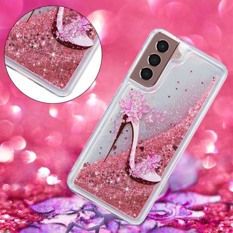 Hülle Für Samsung Galaxy S22 5G Glitzerpumpe