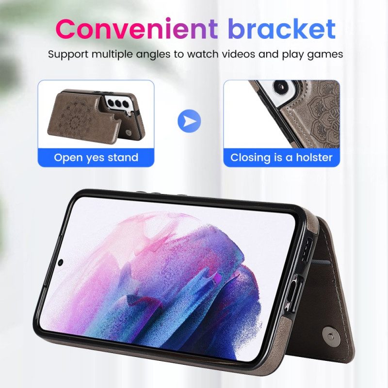 Hülle Für Samsung Galaxy S22 5G Kartenhalter Mit Mandala-print