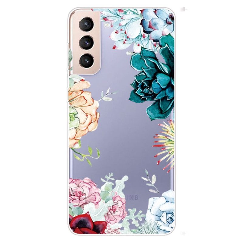 Hülle Für Samsung Galaxy S22 5G Nahtlose Aquarellblumen