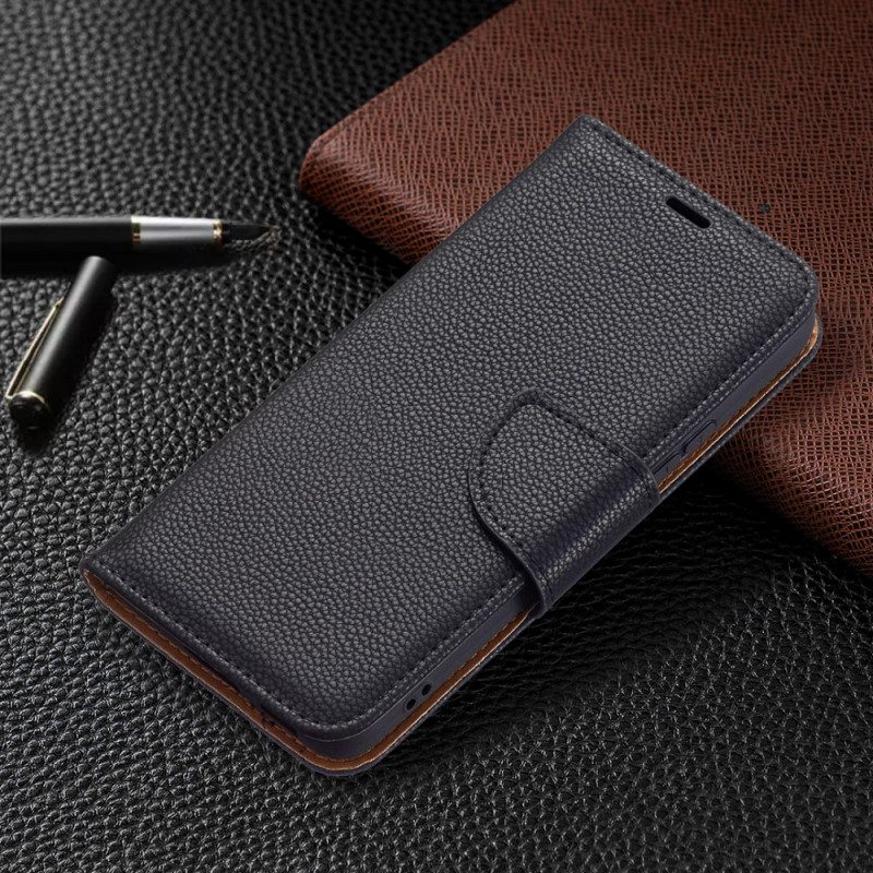 Lederhüllen Für Samsung Galaxy S22 5G Flip Case Lychee Rabat Oblique