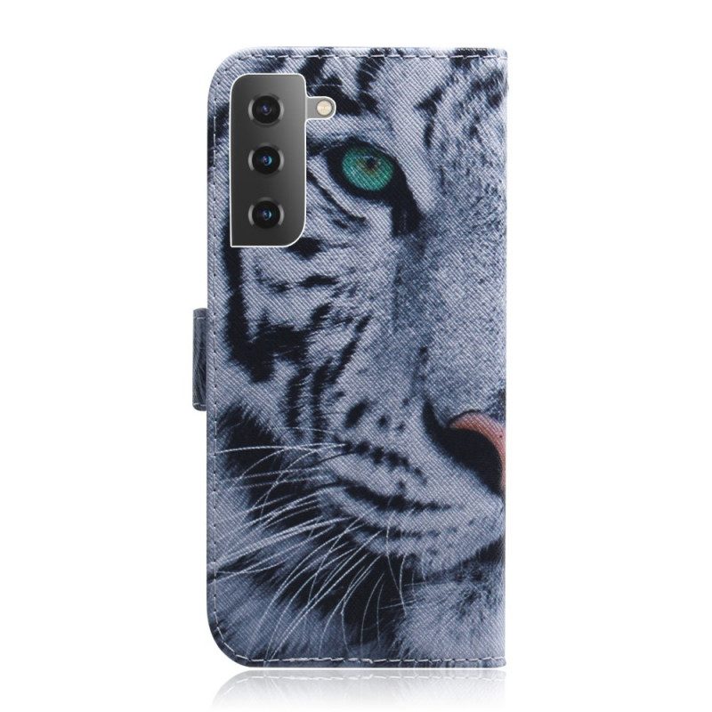 Lederhüllen Für Samsung Galaxy S22 5G Tigergesicht