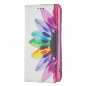 Schutzhülle Für Samsung Galaxy S22 5G Flip Case Aquarellblume