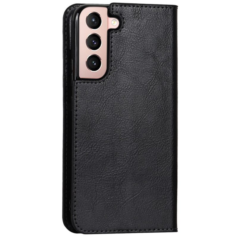 Schutzhülle Für Samsung Galaxy S22 5G Flip Case Echtes Leder