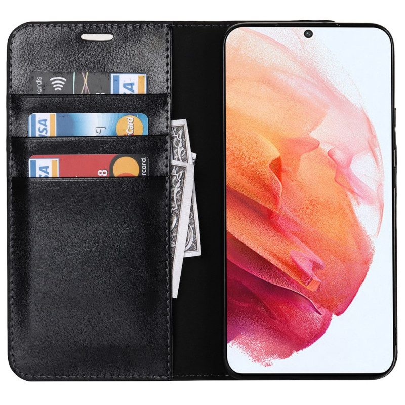 Schutzhülle Für Samsung Galaxy S22 5G Flip Case Echtes Leder