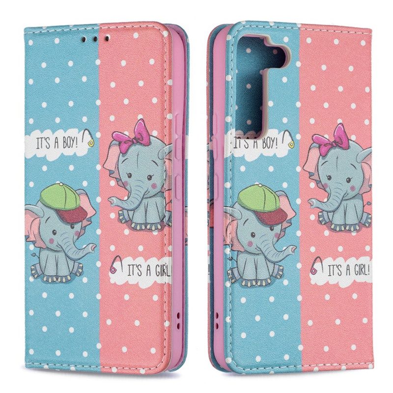 Schutzhülle Für Samsung Galaxy S22 5G Flip Case Elefantenbabys