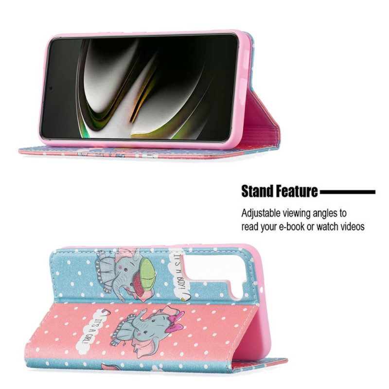 Schutzhülle Für Samsung Galaxy S22 5G Flip Case Elefantenbabys