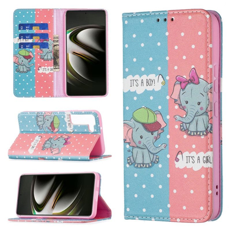 Schutzhülle Für Samsung Galaxy S22 5G Flip Case Elefantenbabys