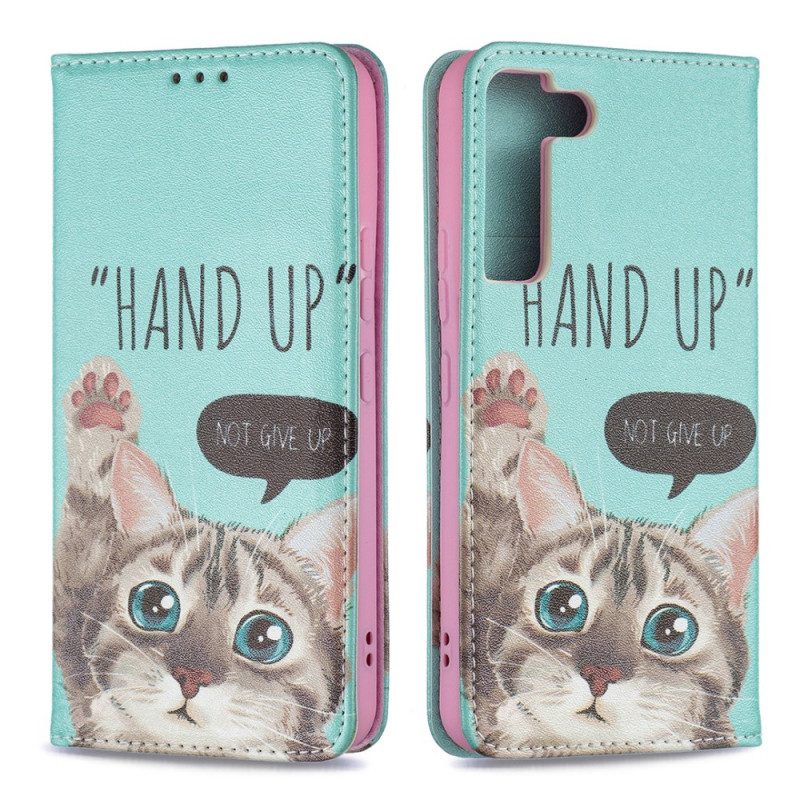 Schutzhülle Für Samsung Galaxy S22 5G Flip Case Hand-up