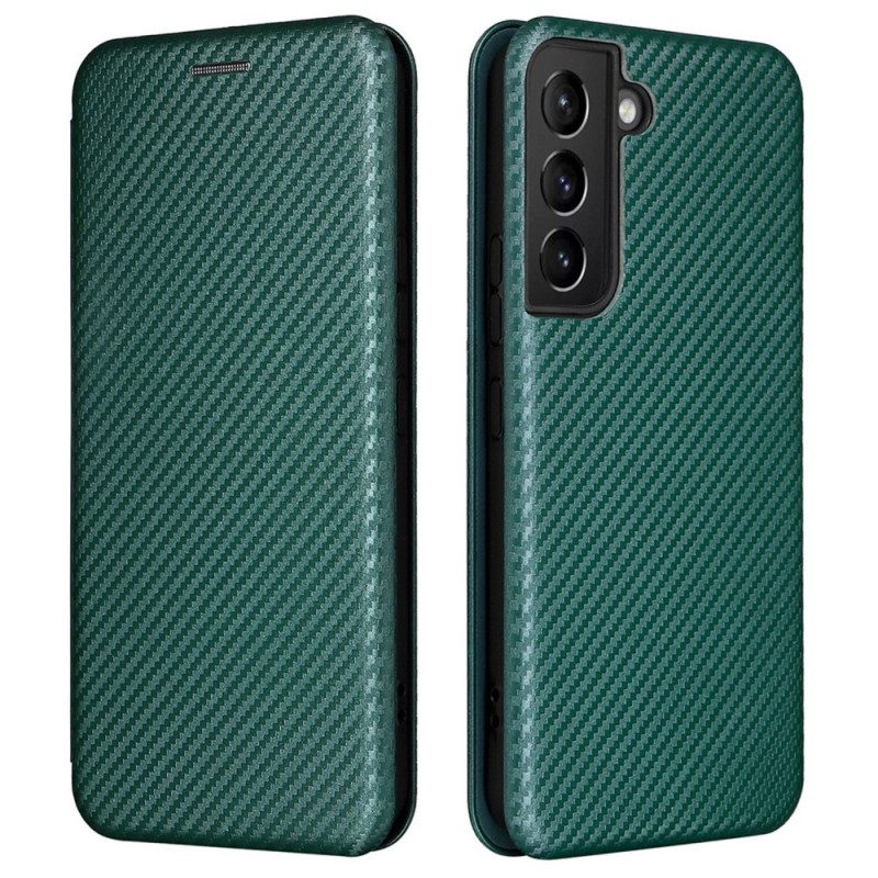 Schutzhülle Für Samsung Galaxy S22 5G Flip Case Kohlefaser