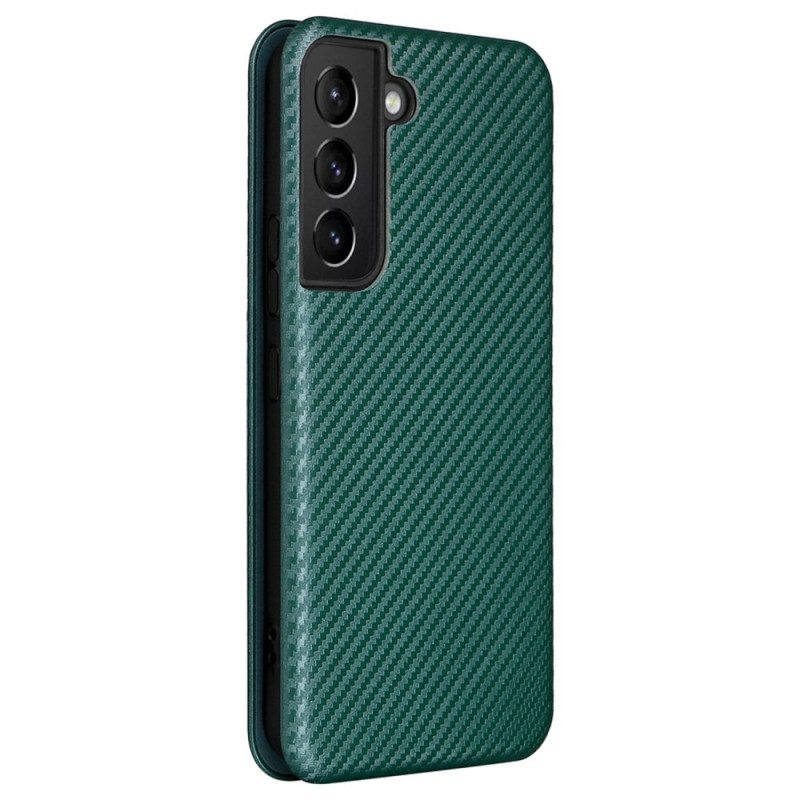 Schutzhülle Für Samsung Galaxy S22 5G Flip Case Kohlefaser