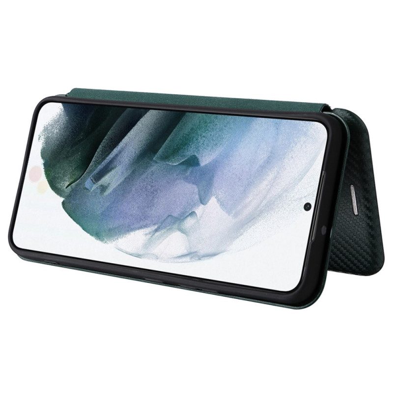 Schutzhülle Für Samsung Galaxy S22 5G Flip Case Kohlefaser