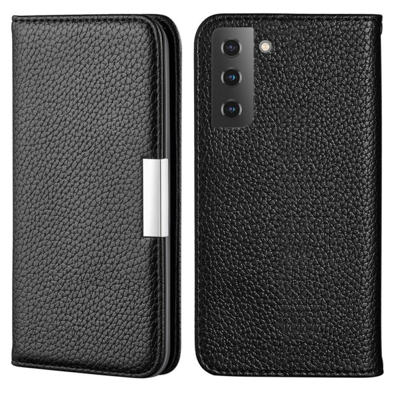 Schutzhülle Für Samsung Galaxy S22 5G Flip Case Kunstleder Litschi Ultra Chic