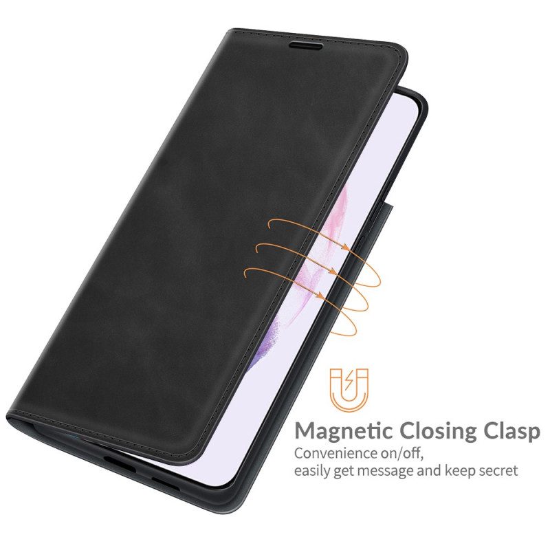 Schutzhülle Für Samsung Galaxy S22 5G Flip Case Ledereffekt Mit Seidiger Haptik