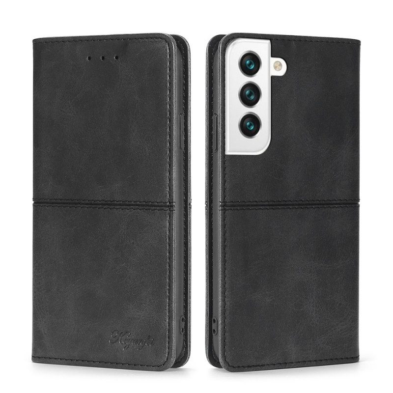 Schutzhülle Für Samsung Galaxy S22 5G Flip Case Stil Leder Couture