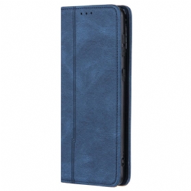 Schutzhülle Für Samsung Galaxy S22 5G Flip Case Stil Lederlinie