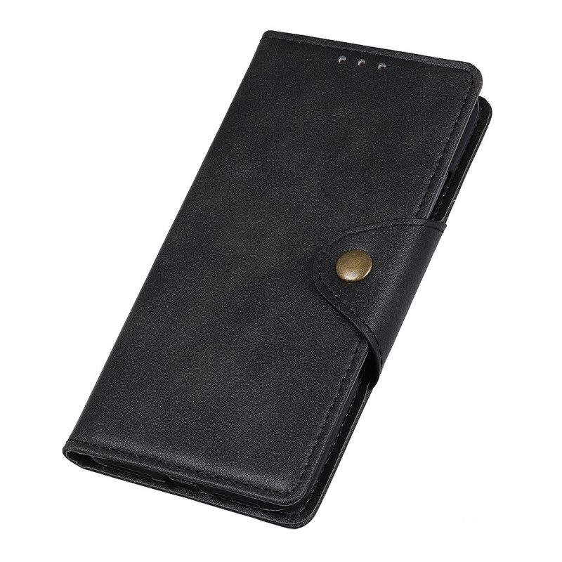 Flip Case Für Oppo Reno 8 Lite Knopf Aus Kunstleder