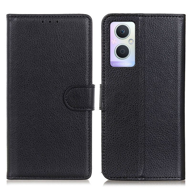 Flip Case Für Oppo Reno 8 Lite Traditioneller Litschi-lederstil