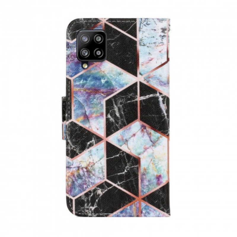 Flip Case Für Samsung Galaxy A22 Geometrischer Marmor