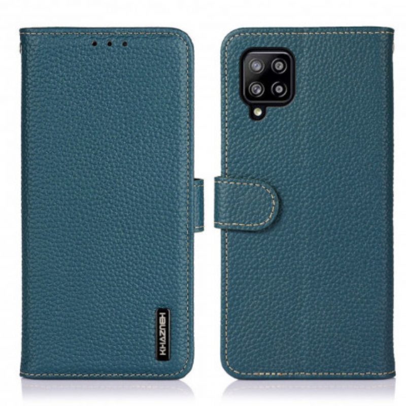 Flip Case Für Samsung Galaxy A22 Khazneh Litschi-leder