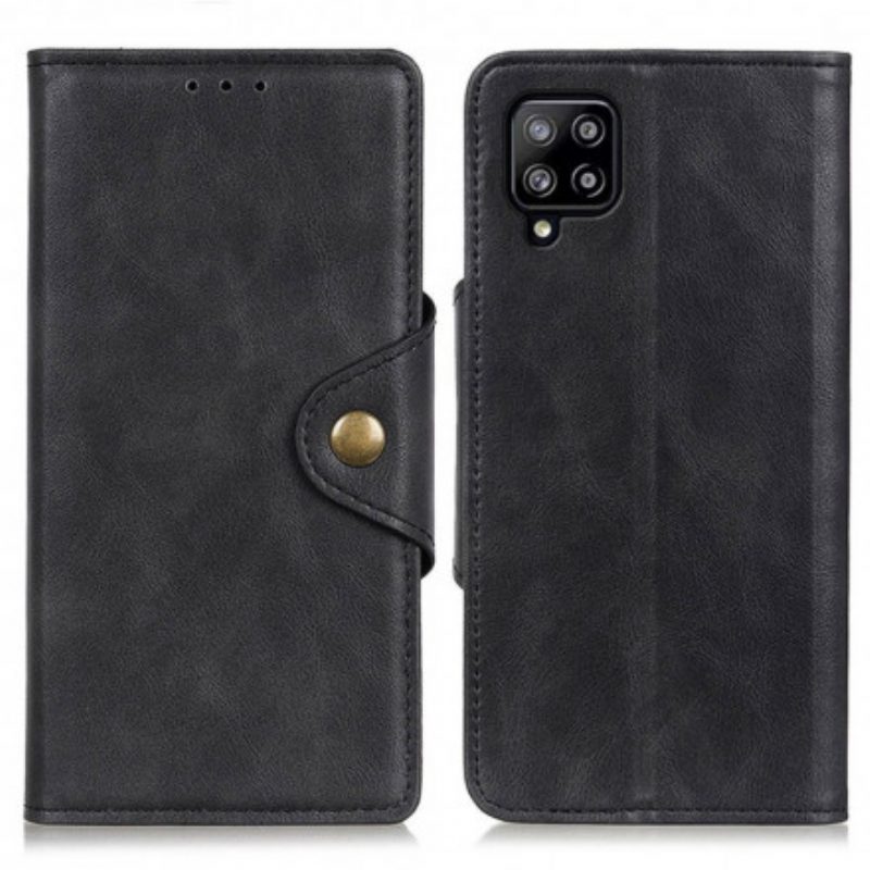 Flip Case Für Samsung Galaxy A22 Knopf Aus Kunstleder