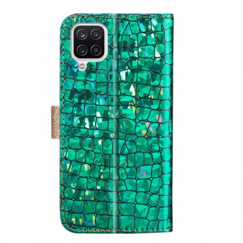 Flip Case Für Samsung Galaxy A22 Krokodildiamanten