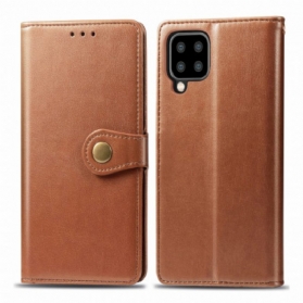 Flip Case Für Samsung Galaxy A22 Kunstleder Und Vintage-verschluss