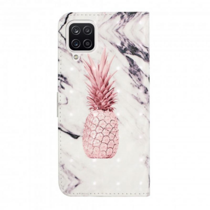 Flip Case Für Samsung Galaxy A22 Lichtpunkt Ananas