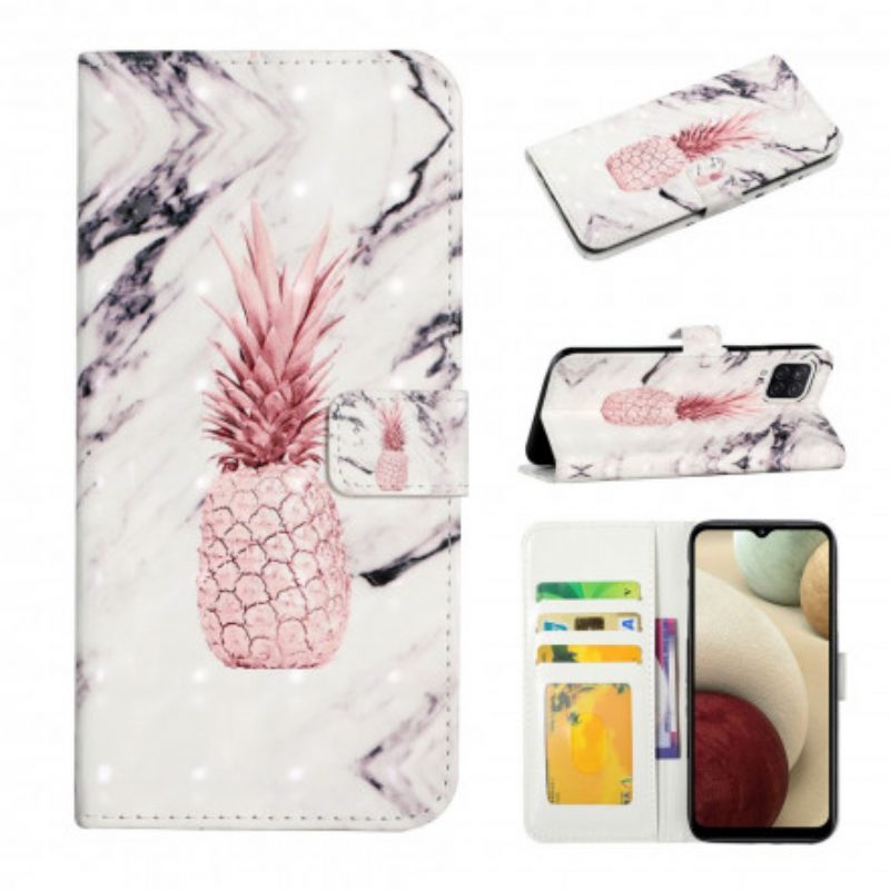 Flip Case Für Samsung Galaxy A22 Lichtpunkt Ananas